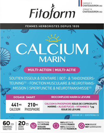 Calcium Marin Tabletten 60 Fitoform  -  Bioholistic Diffusion