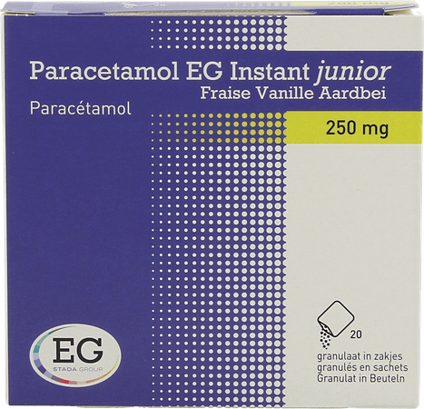 Paracetamol Eg Inst.Junior250 mg Van-Aardb.Zakje 20  -  EG