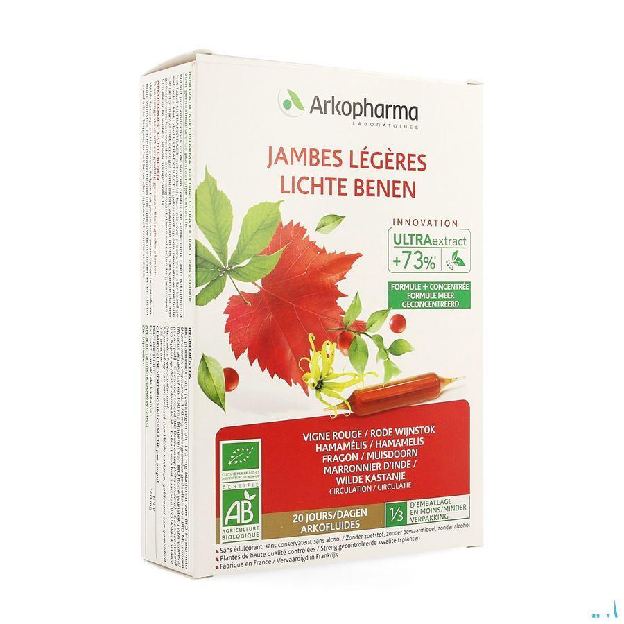 Arkofluide Lichte Benen Bio Ampullen 20  -  Arkopharma