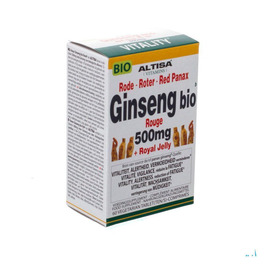 Altisa Panax Ginseng Rood + koningin.brij Bio Tabl60  -  Dieximport