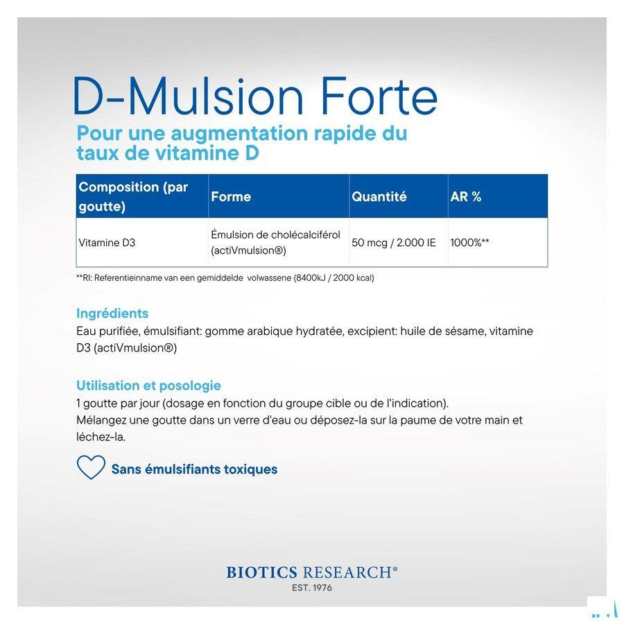 Biotics D-Mulsion Forte (Vitamine D) 29.6 ml  -  Energetica Natura