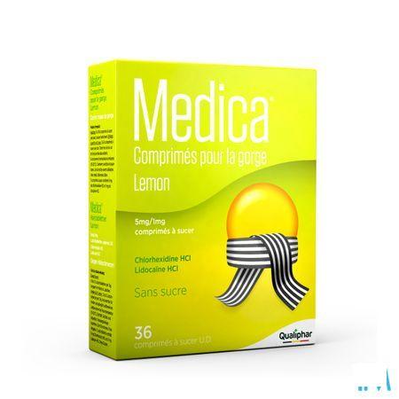 Medica Keeltabletten Lemon Zuigtabl 36