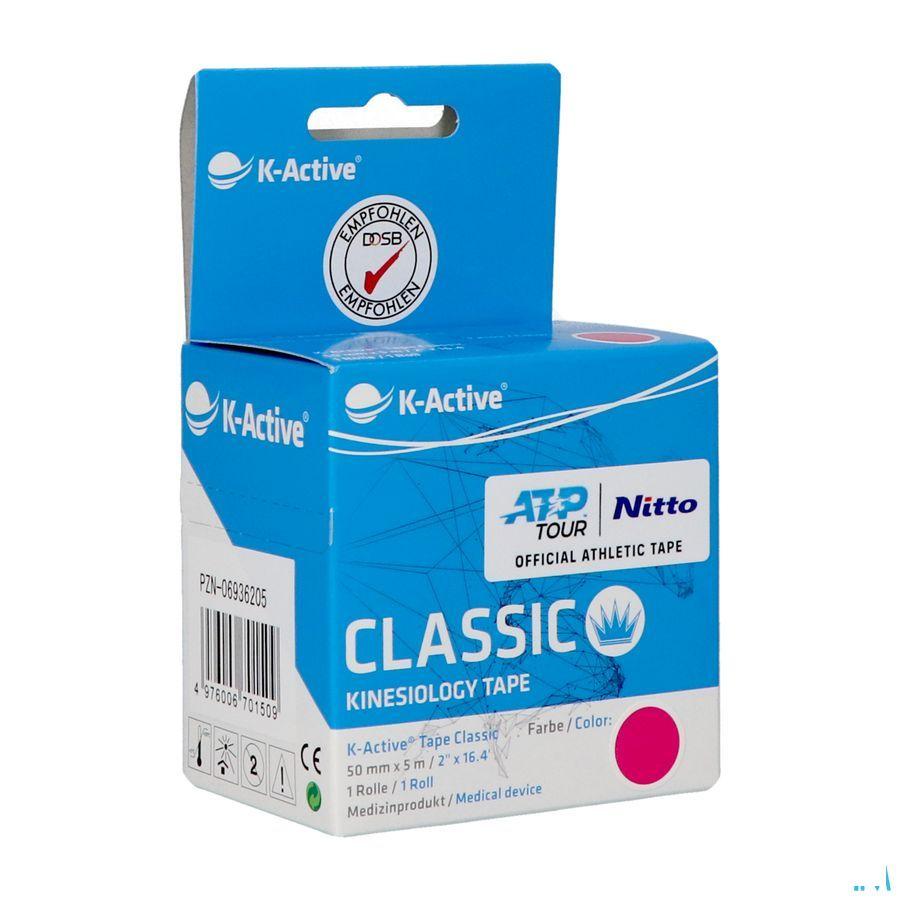 K-active Tape Rose - 5cm X 5m : La Bande De Kinesiologie Originale Produite Par Nitto Denko  -  Naqi