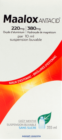 Maalox Antacid 220/380 Suspension Buvable 355 ml