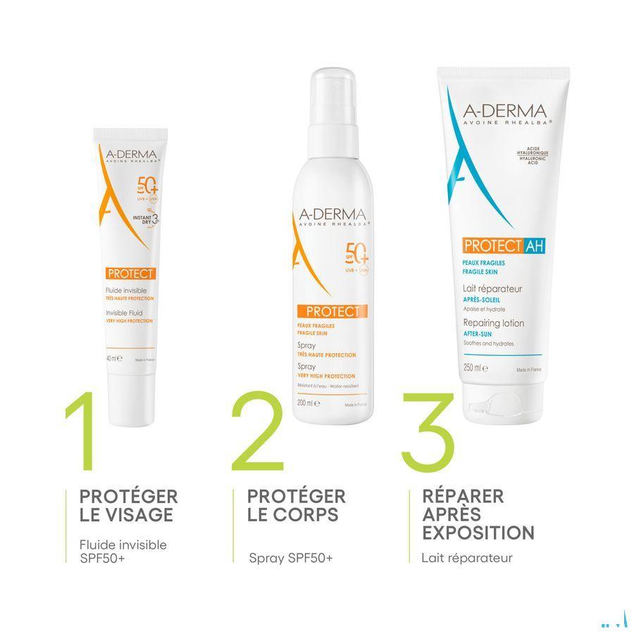 Aderma Protect Lait Reparateur Anti soleil 250 ml  -  Aderma