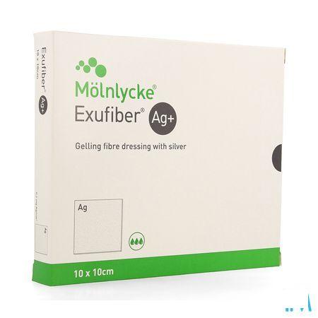 Exufiber Ag Gel.Fibre Dressing Ster 10 X 10cm 10