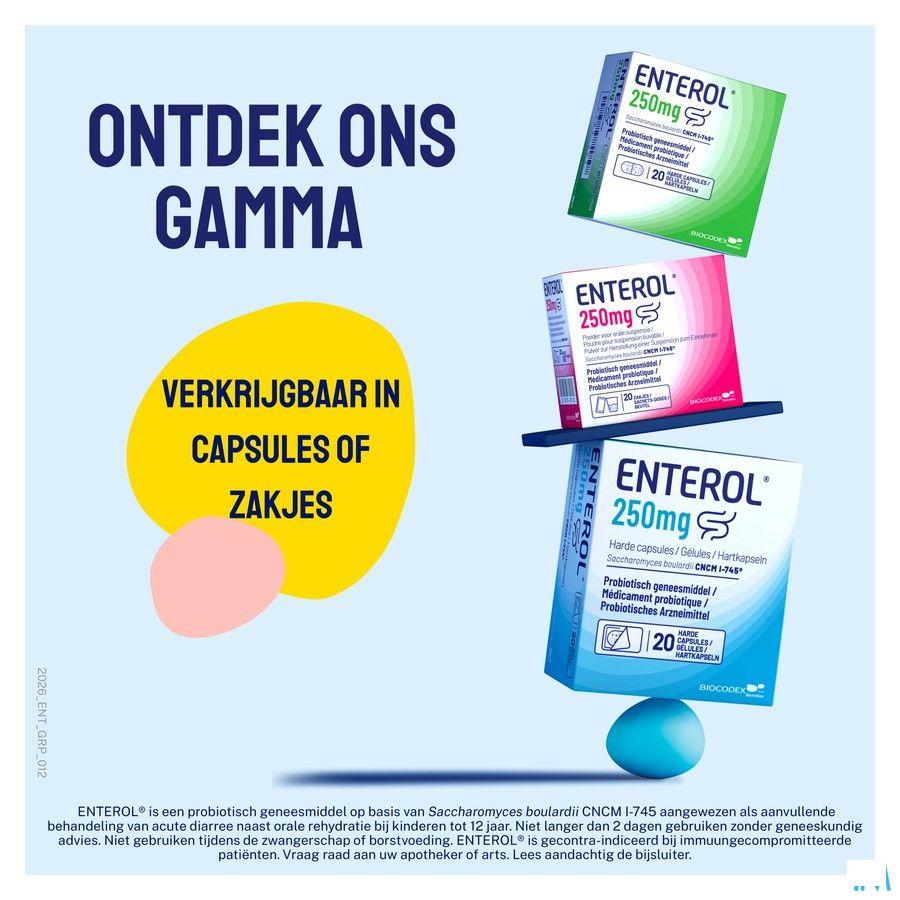 Enterol 250 mg Capsule Harde Dur S/blister 10x250 mg