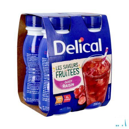 Delical Fruitdrink Druiven 4 x 200 ml