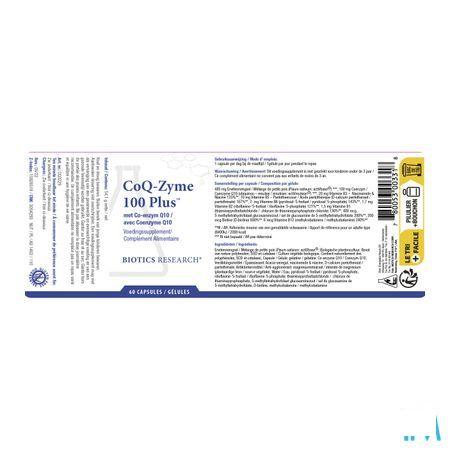 Biotics Coq-Zyme 100 Plus 60 gélules  -  Energetica Natura
