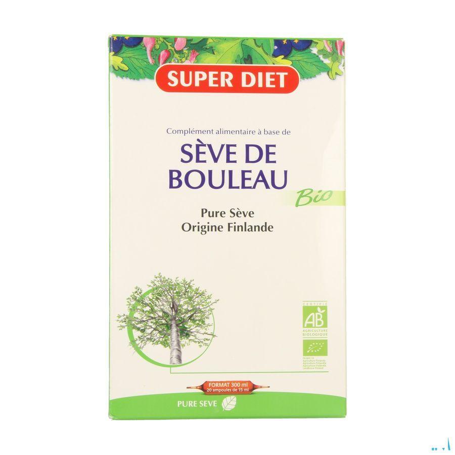 Super Diet Seve Bouleau Bio Ampoule 20x15 ml  -  Superdiet Laboratoires