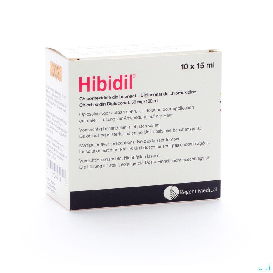 Hibidil Solution 10x15 ml Ud Bottelpack  -  Molnlycke Healthcare