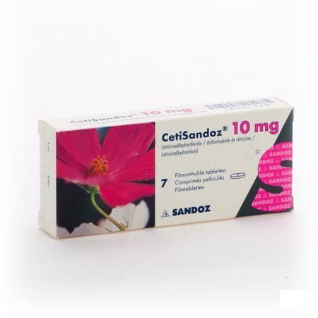 Cetisandoz Sandoz Comprimes 7 X 10 mg 