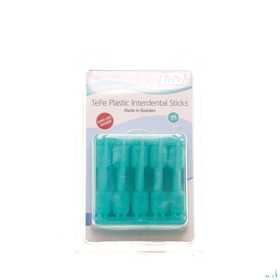 Tepe Interdental Plastic 75 Stuks + Travel Case 