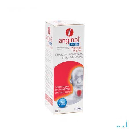 Anginol Lidocaine Spray Buccal 30 ml