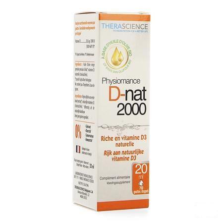 D-nat 2000 Flacon Druppels 20 ml Physiomance Phy341  -  Therascience-Lignaform