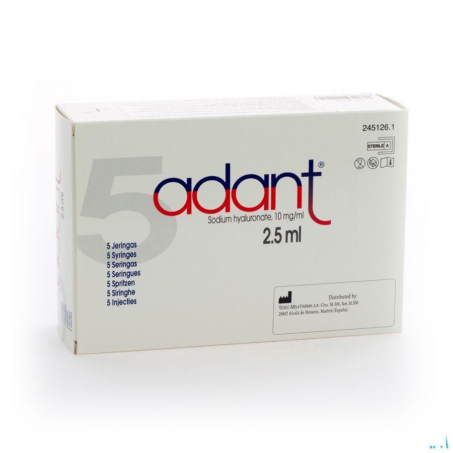 Adant Oplossing 1% Inj Intra Articul. 5 X 2,5 ml