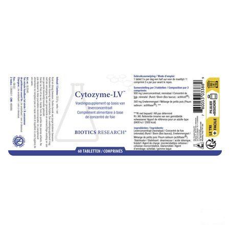 Biotics Cytozyme-Lv 60 tabletten  -  Energetica Natura