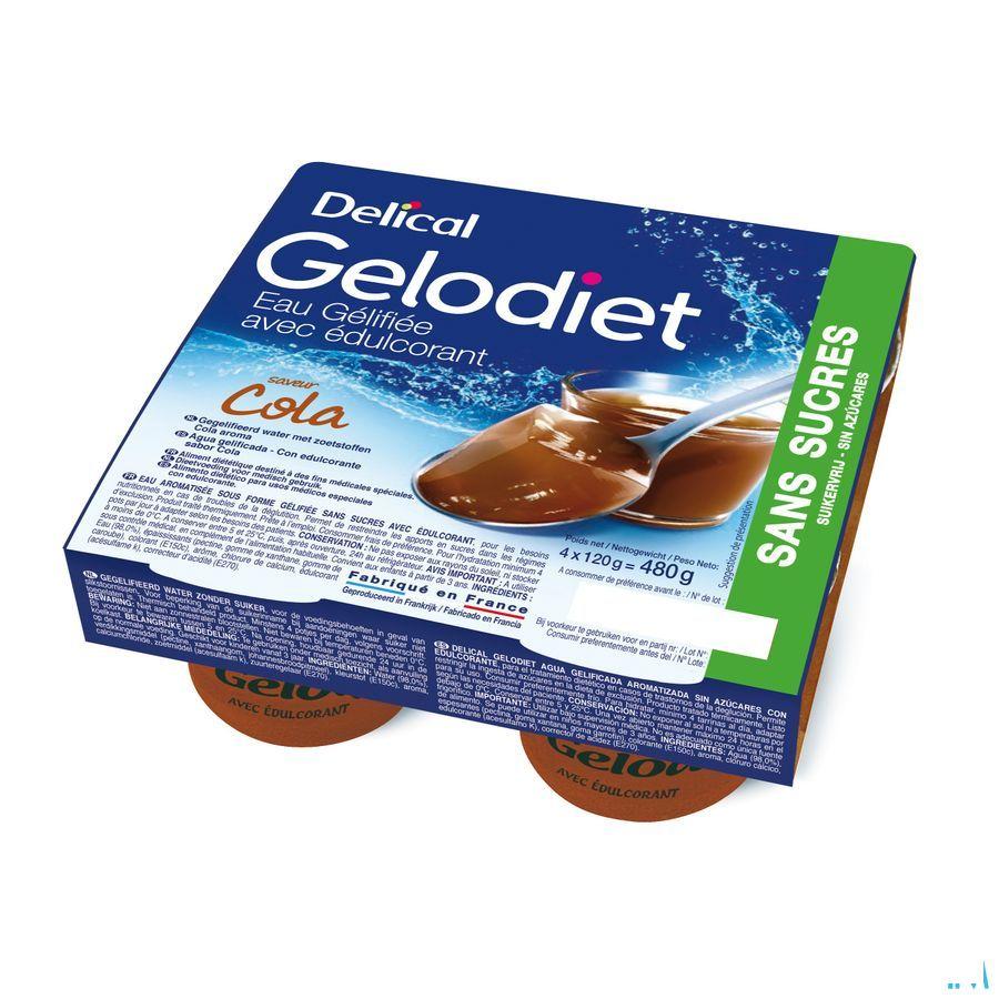 Gelodiet Gelwater Zoetstof Cola Pot 4x120 gr  -  Bs Nutrition