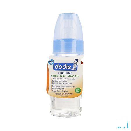 Dodie Zuigfles Glas Bleu Lagoon 1lftd 120 ml