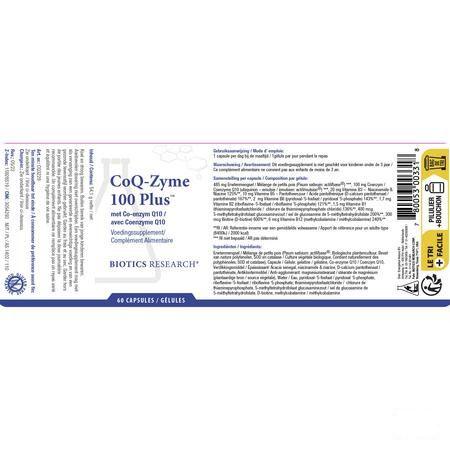 Biotics Coq-Zyme 100 Plus 60 gélules  -  Energetica Natura