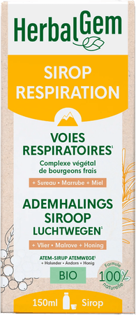 Herbalgem Siroop Ademhaling Bio Kind-volw 150 ml  -  Herbalgem