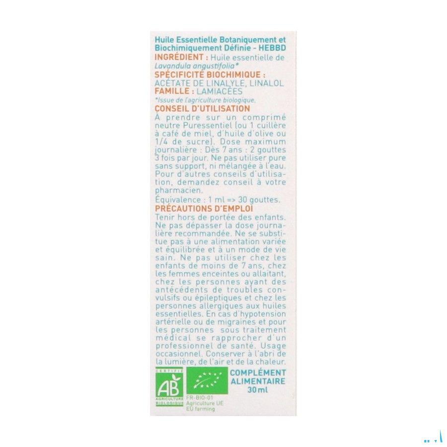 Puressentiel Eo Echte Lavendel Bio Essentiele Olie 30 ml  -  Puressentiel