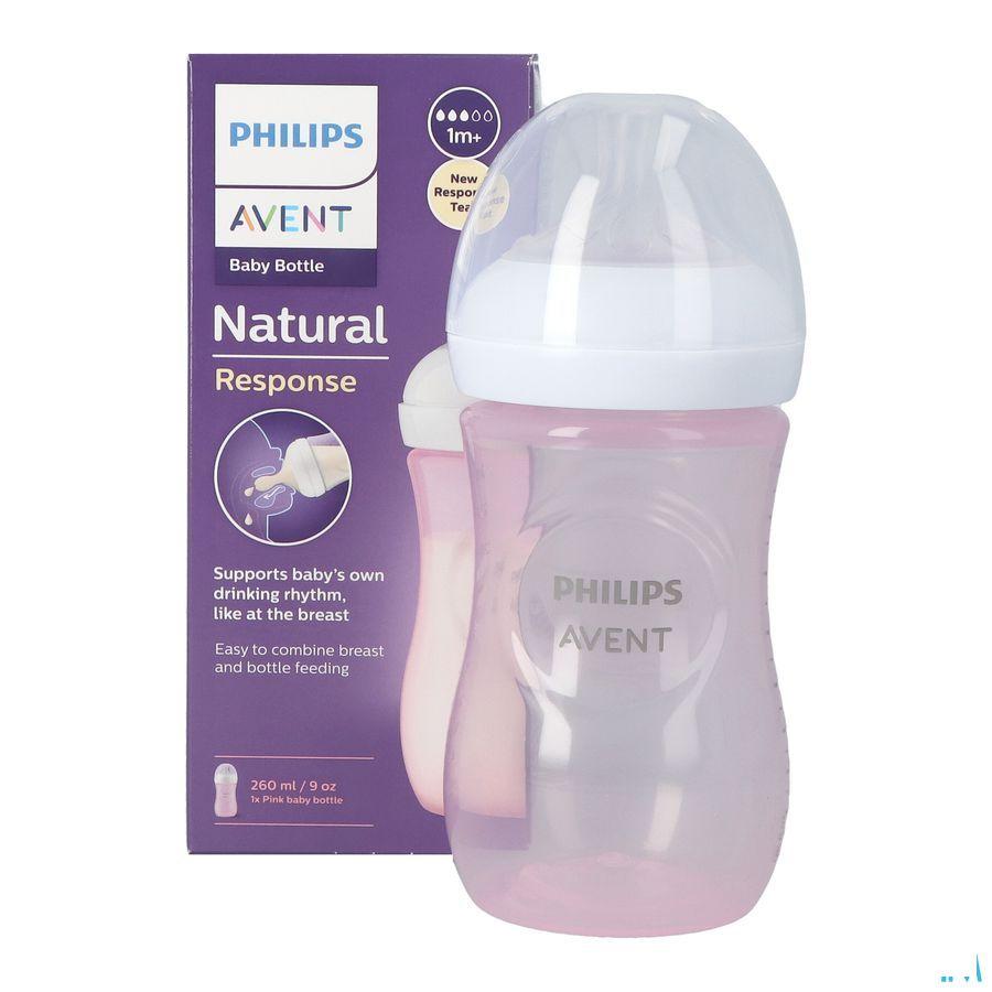 Philips Avent Natural 3.0 Zuigfles Roze 260 ml