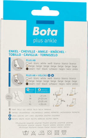 Bota Plus Chevillere+Velcro Noir M 21-23Cm