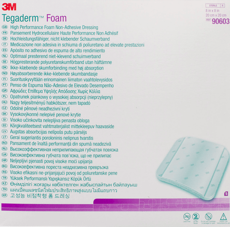 Tegaderm Foam Dressing 20,0x20,0cm 5 90603  -  3M