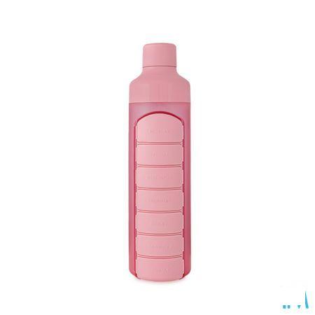 Yos Water Bottle & Pill Box Weekly Perfect Pink