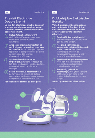 Lansinoh 2En1 Tire-Lait Electrique Double