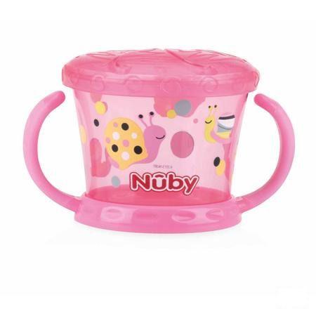 Nuby Designer Series Snackhouder Roze 12m +   -  New Valmar