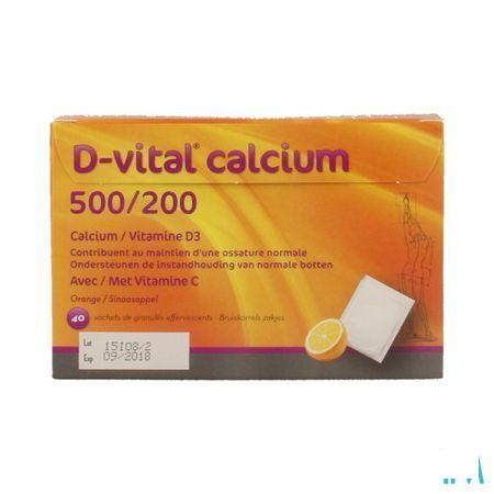 D Vital Calcium 500/200 Sinaas Zakjes 40  -  Depharm