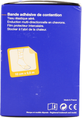 Biplast Drukverband Adhesive Wit 10cmx2,5m 1  -  Thuasne Benelux