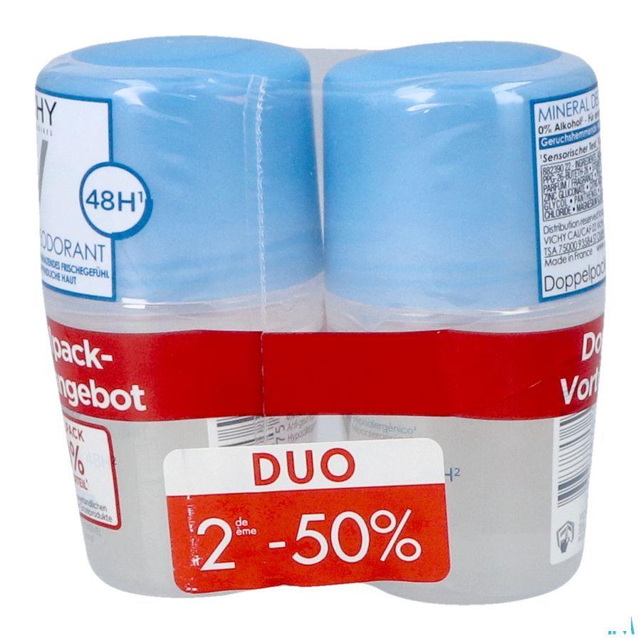 Vichy Deo Mineraal Roller 48u Duo 2x40 ml  -  Vichy