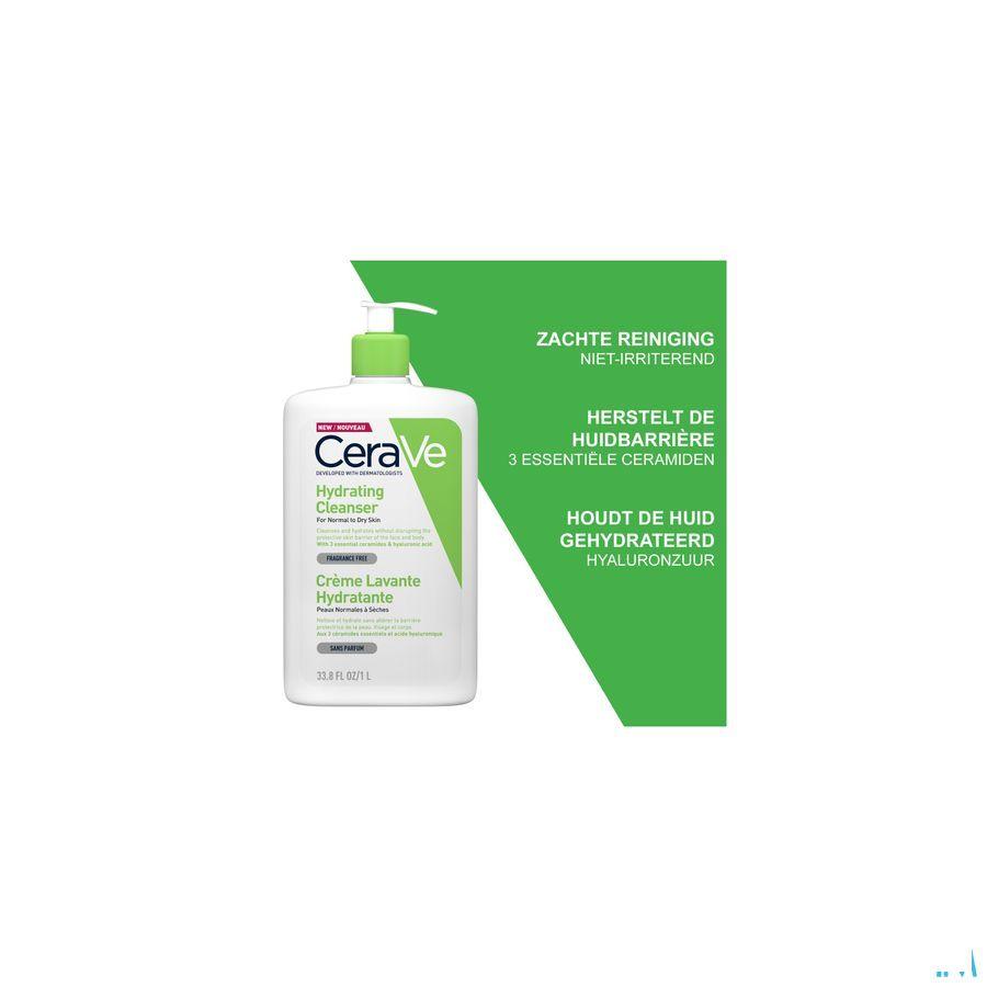 Cerave Hydraterende Reinigingscreme Pompfl 1l  -  Cerave