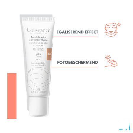 Avene Couvrance Fdt Correct. Fluide 3 Sable 30 ml  -  Avene