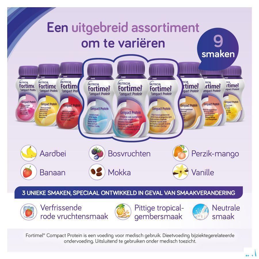 Fortimel Compact Protein Rode Vruchten 4x125 ml  -  Nutricia