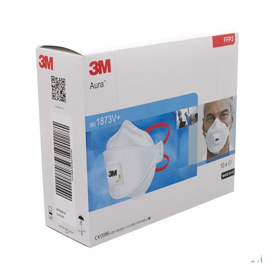 Ademhalingsmask. + vent. Ffp3 Norm En149 10 1873v  -  3M