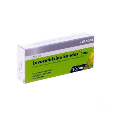 Levocetirizine Sandoz 5 mg Tabletten Enrob. 20 X 5 mg