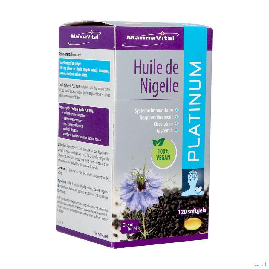 Mannavital Omega 3 Zwarte Komijnolie V-Caps 120