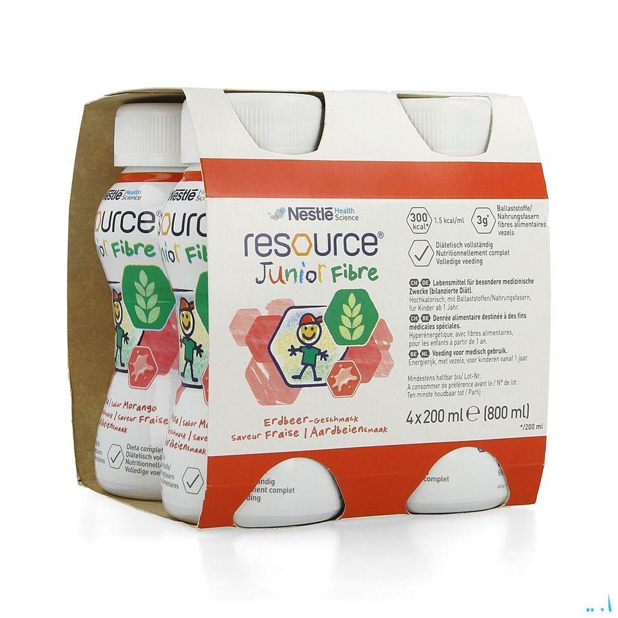 Resource Junior Fibre Aardbei 4x200 ml  -  Nestle