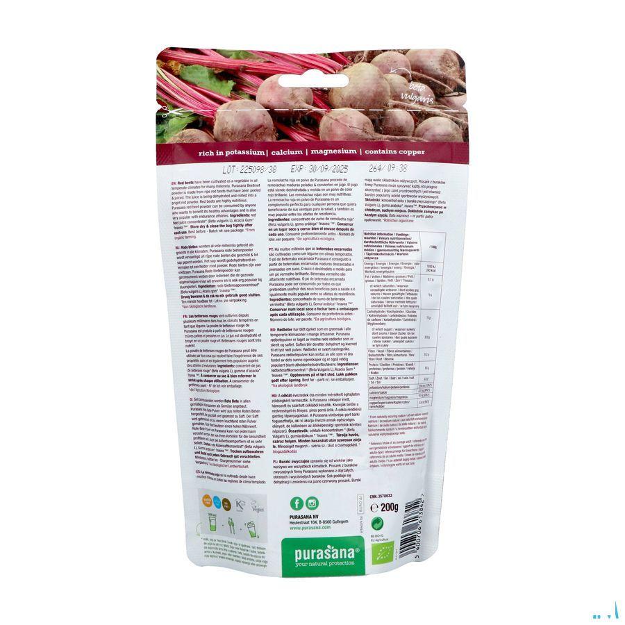 Purasana Betterave Rouge Poudre 200 gr Be-bio-02