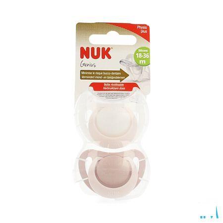 Nuk 2 Fopspenen Maat 3 Genius Meisje  -  Eureka Pharma