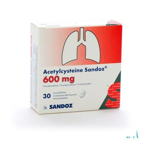 Acetylcysteine Sandoz 600 mg Cpr Eff. 30