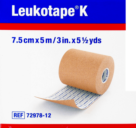 Leukotape K Kleefwindel Elast Huid 7,5cm x 5m 1