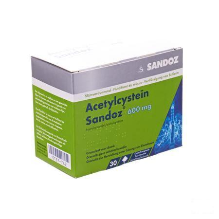 Acetylcystein Sandoz 600 mg Granul. Drank Zakje 30 