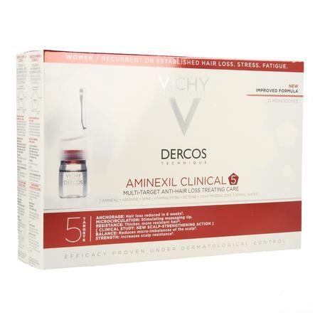 Vichy Dercos Aminexil Clinical 5 Women Ampullen 21x6 ml  -  Vichy