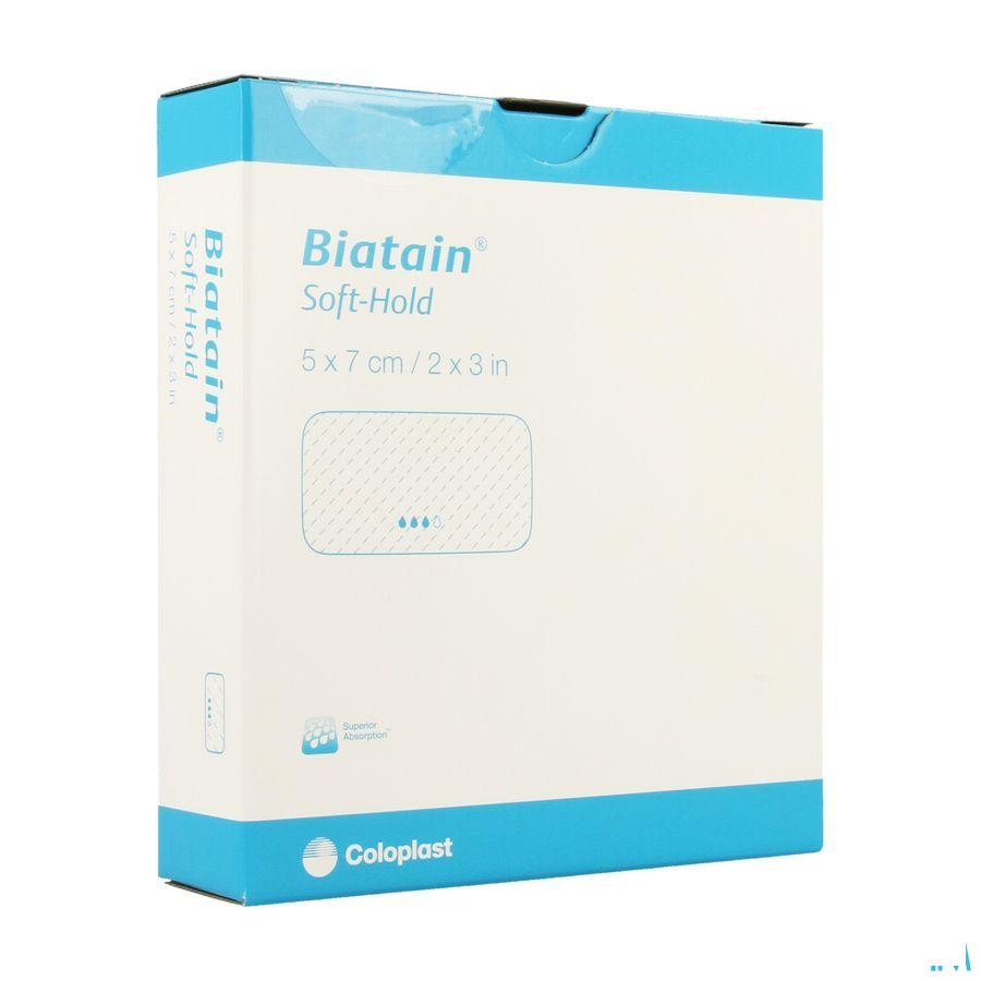 Biatain Soft Hold Schuimverb 5,0X 7,0Cm 5 33473  -  Coloplast