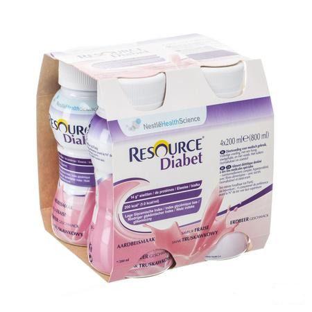Resource Diabet Strawberry 4x200 ml 12173635  -  Nestle